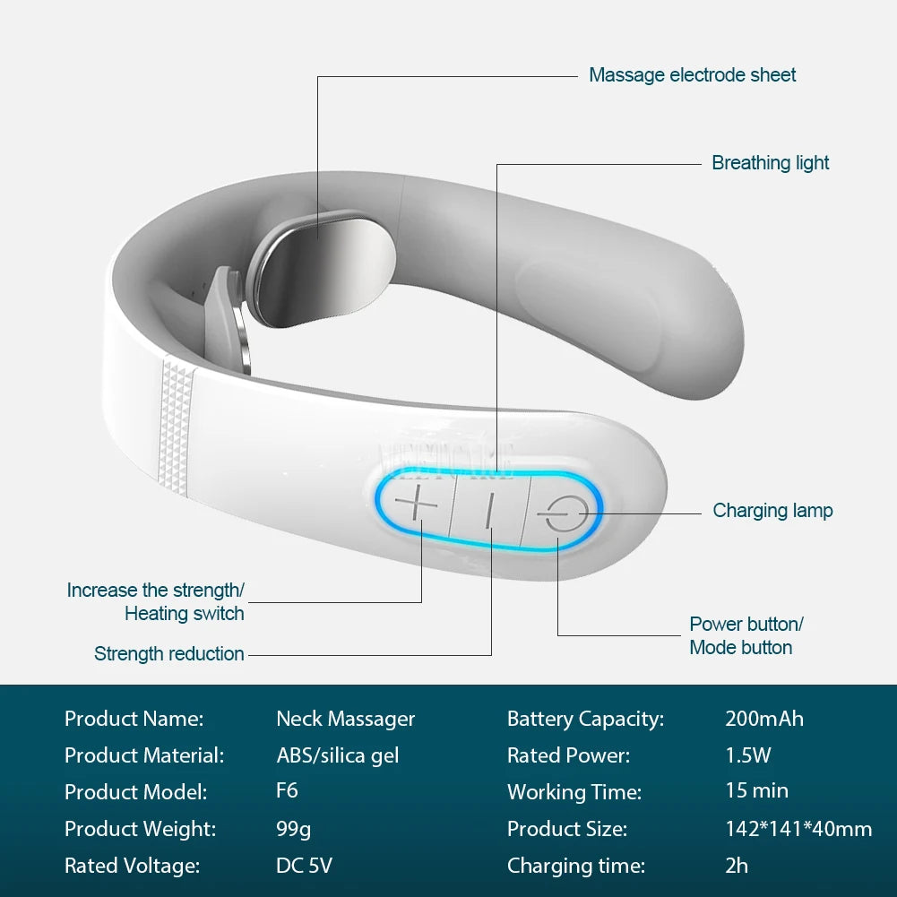Electric Pulse Neck Massager – TENS Cervical Relief