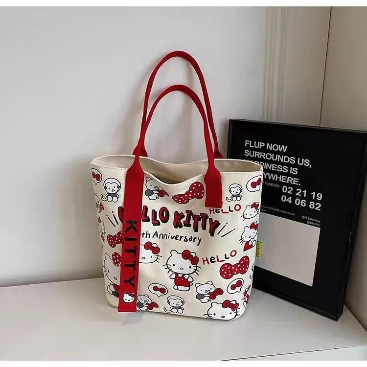 Kawaii Sanrio Hello Kitty Canvas Shoulder Bag