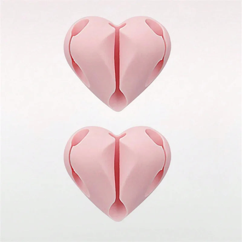 Heart-Shaped Cable Winder & Organizer Clips