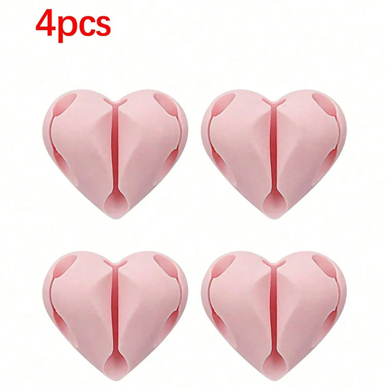 Heart-Shaped Cable Winder & Organizer Clips