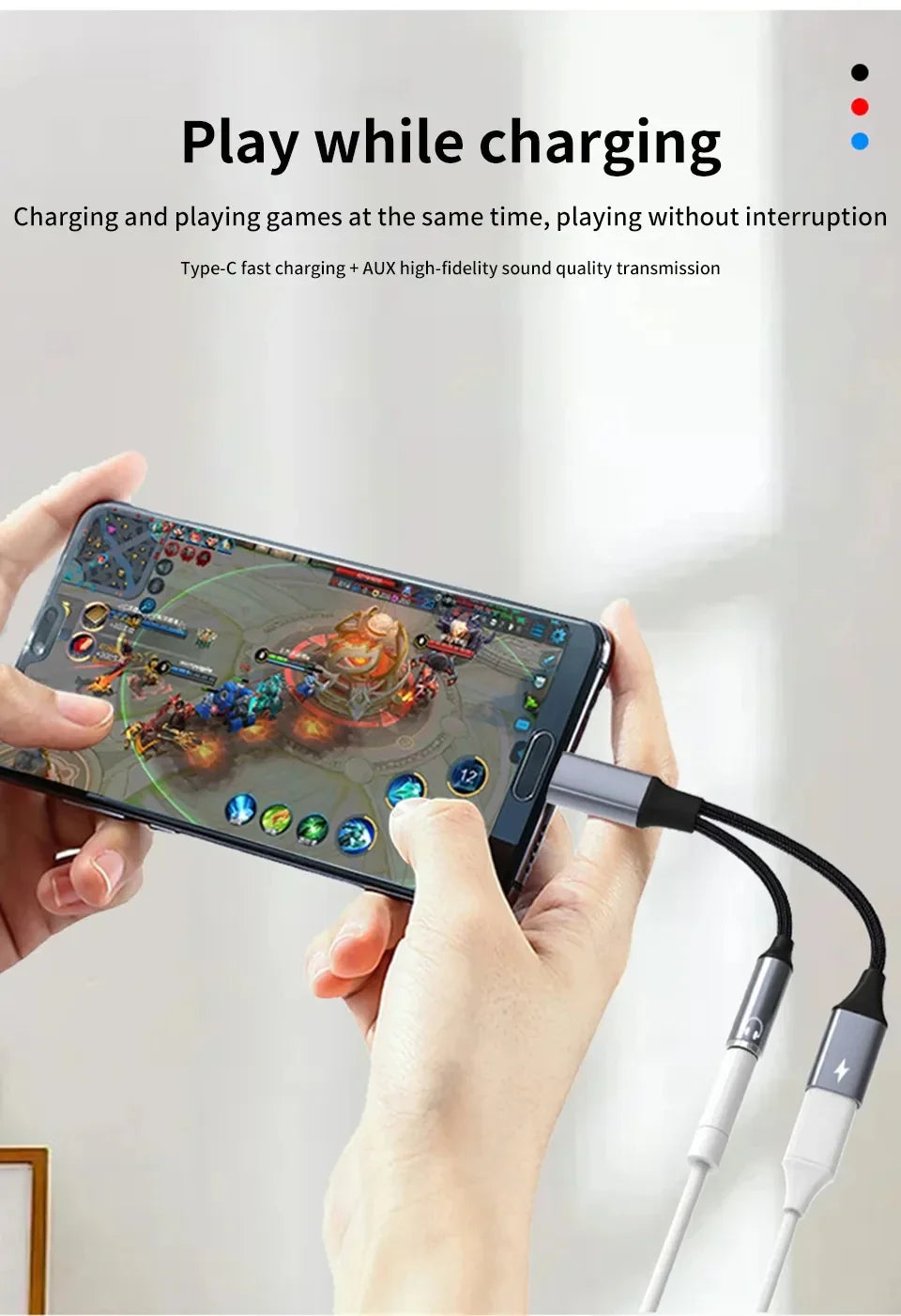 USB-C to 3.5mm Headphone Jack Adapter with PD 60W