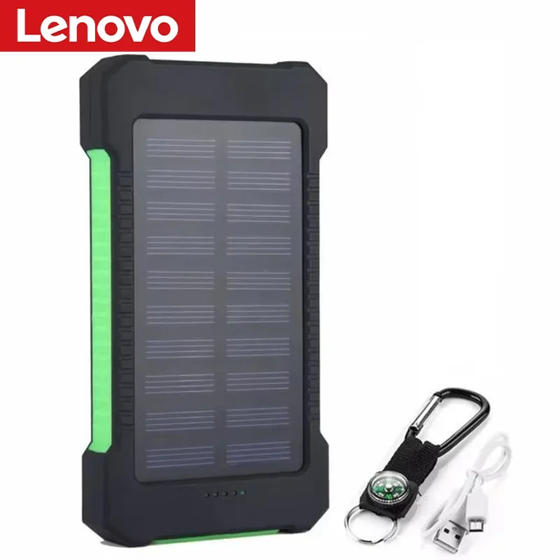 Lenovo Solar Power Bank – Large Capacity Fast Charger