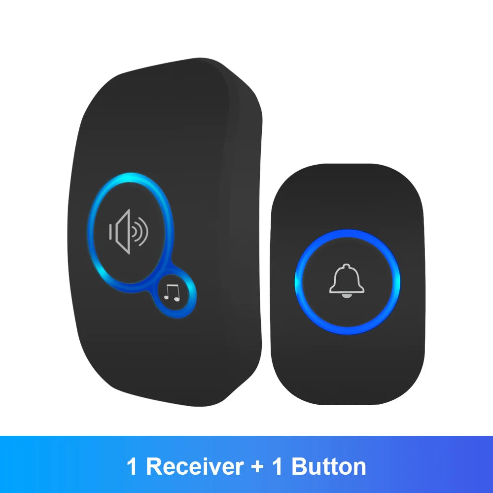 Wireless Doorbell Kit – Waterproof with Plug-In Receiver