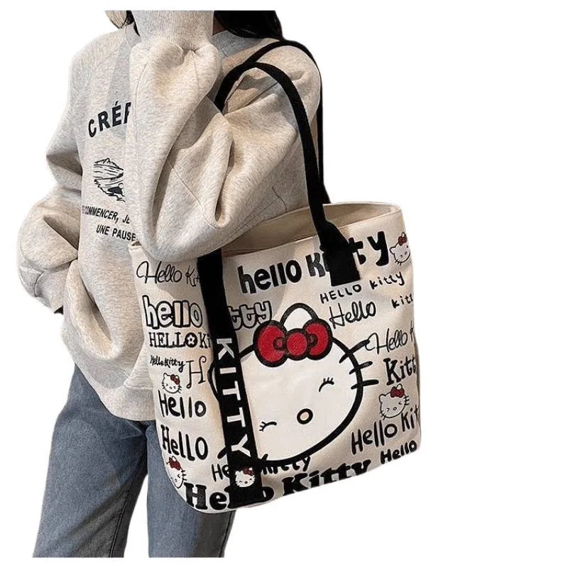 Kawaii Sanrio Hello Kitty Canvas Shoulder Bag