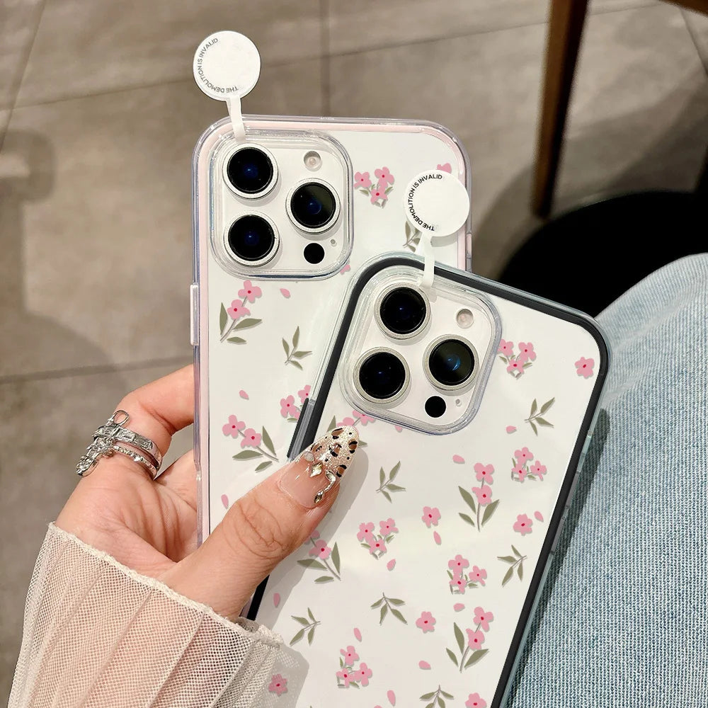 Transparent Flower Silicone iPhone Case