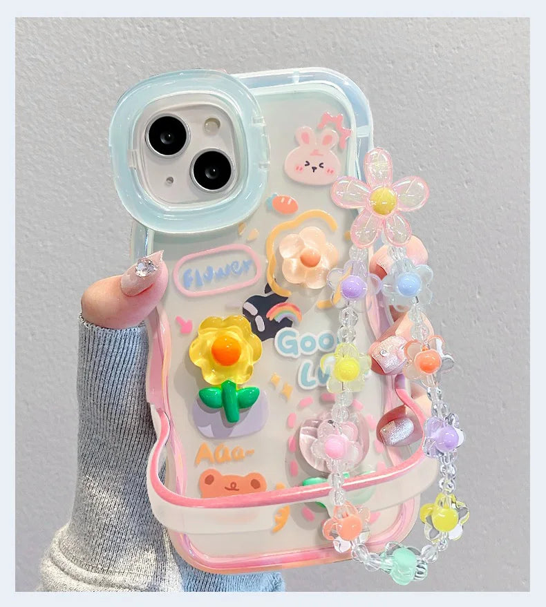 Flower Bracelet Chain Phone Case for iPhone