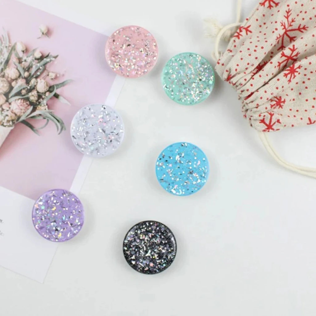 Round Glitter Phone Ring Holder Grip