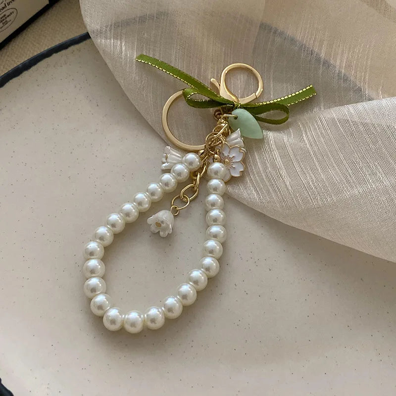 Lily of the Valley Flower Keychain for Women