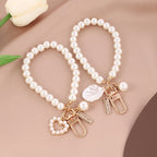 Pearl Bead Shell Keychain Charm for Women