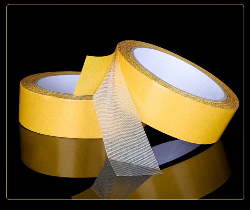 Super Thin Strong Fixation Double Sided Adhesive Tape Heavy Duty Translucent Mesh Waterproof Traceless Powerful Grid Carpet Tape