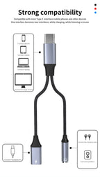 USB-C to 3.5mm Headphone Jack Adapter with PD 60W