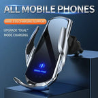 VIKEFON 15W Wireless Car Charger Mount Automatic Phone Holder for iPhone Samsung Fast Charging Magnetic Infrared Induction