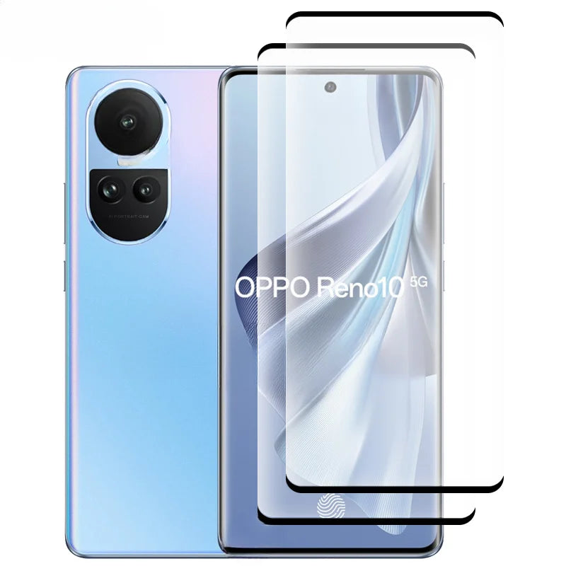 1-2PCS Curved Ultrasonic Fingerprint Screen Protector Glass Film for Oppo Reno 10 5G Screen Protector for Oppo Reno 10 5G Global