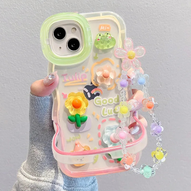 Flower Bracelet Chain Phone Case for iPhone