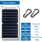 35W Portable Waterproof Solar Panel with USB