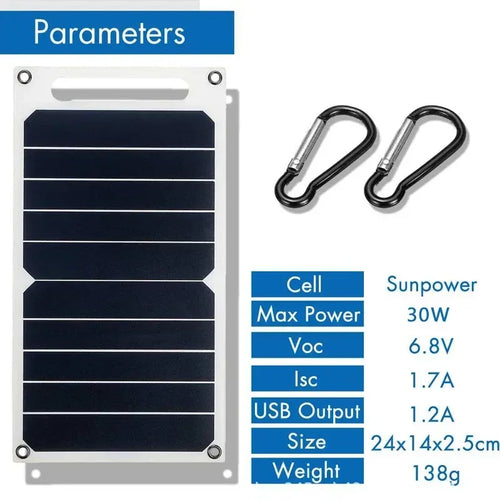 35W Portable Waterproof Solar Panel with USB