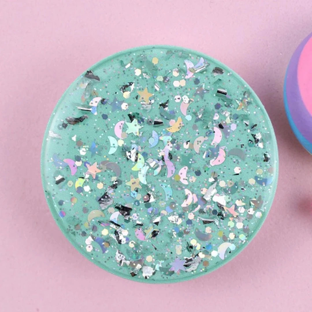 Round Glitter Phone Ring Holder Grip