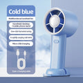 Mini Handheld Fan With Power Display 100 Wind Speeds  Personal Highspeed Fan Rechargeable Mute Handheld Fan Air Calculating Fan