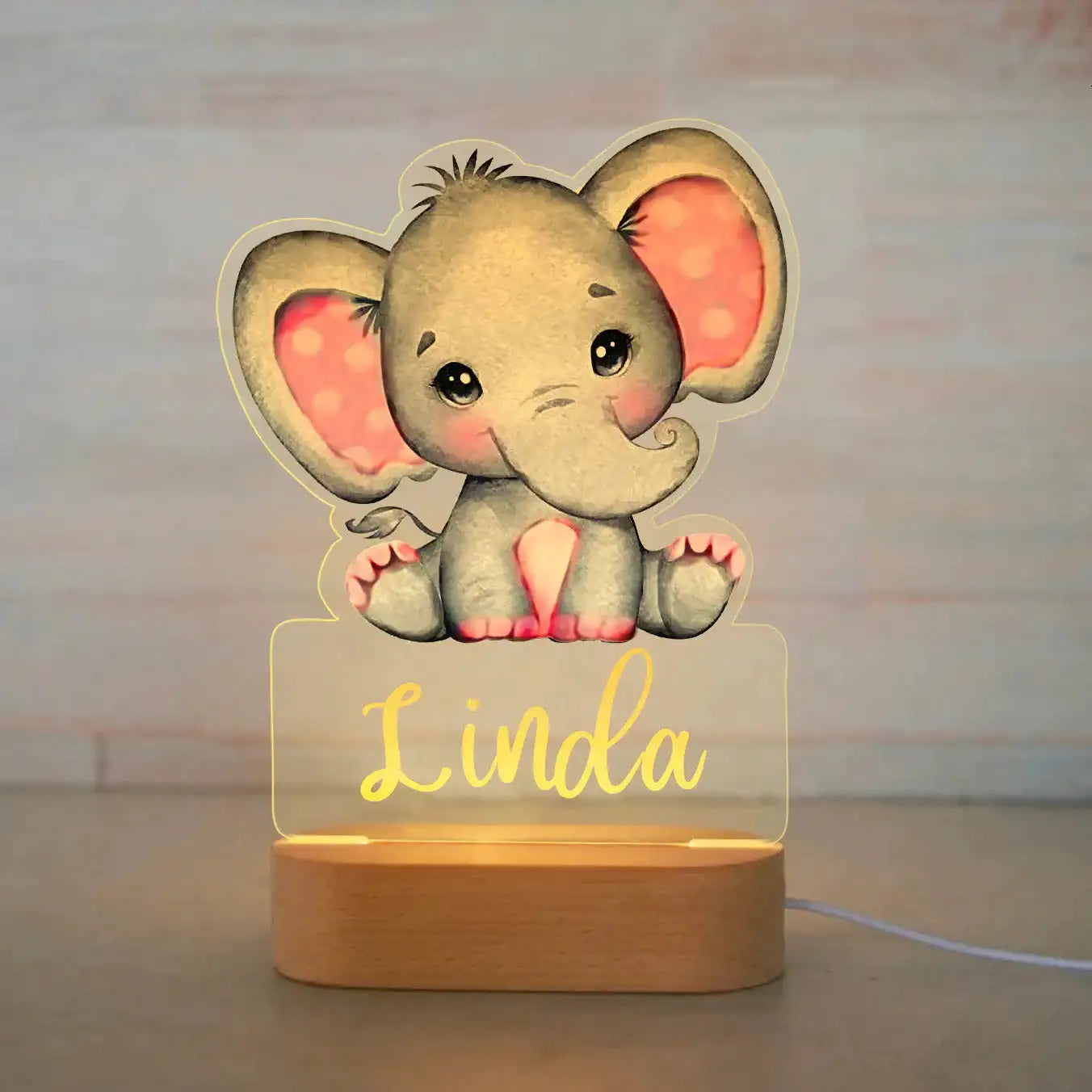 Custom Name Animal Night Light for Kids