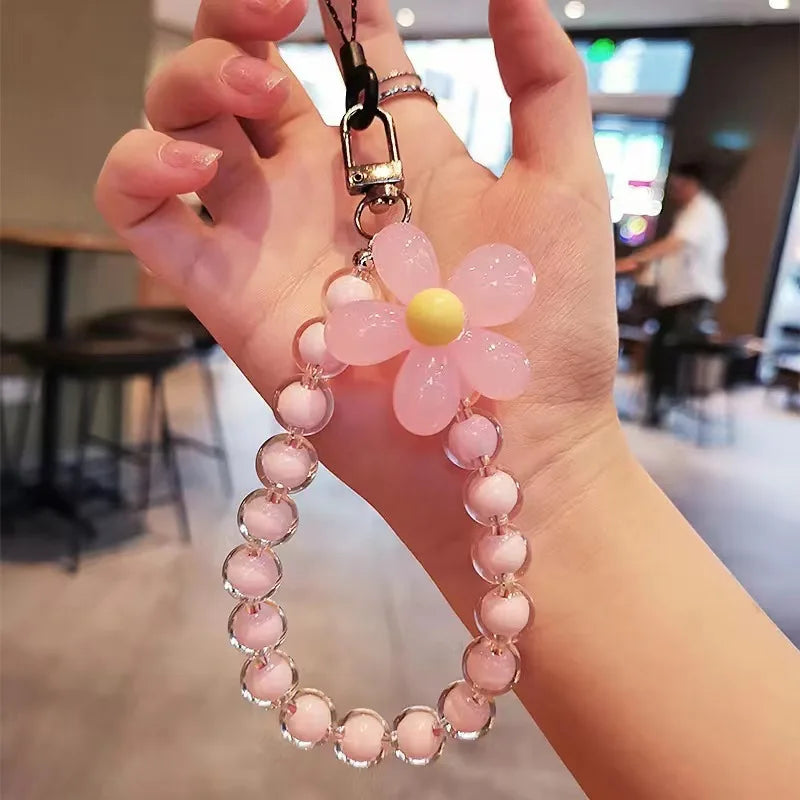 Colorful Macaron Bead Phone Lanyard