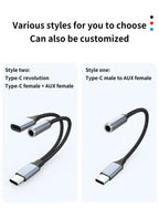 USB-C to 3.5mm Headphone Jack Adapter with PD 60W
