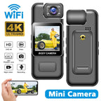 4K Ultra HD Wifi Camera Digital Video Mini Portable Handheld Law Enforcement Recorder 180° Rotatable Lens Outdoor Sports Camera