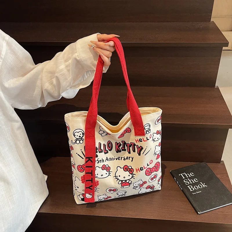 Kawaii Sanrio Hello Kitty Canvas Shoulder Bag