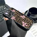Leopard Print Bow iPhone Case – Shockproof
