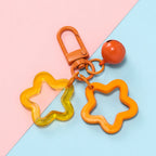 Star Charm Bell Bead Keychain Pendant