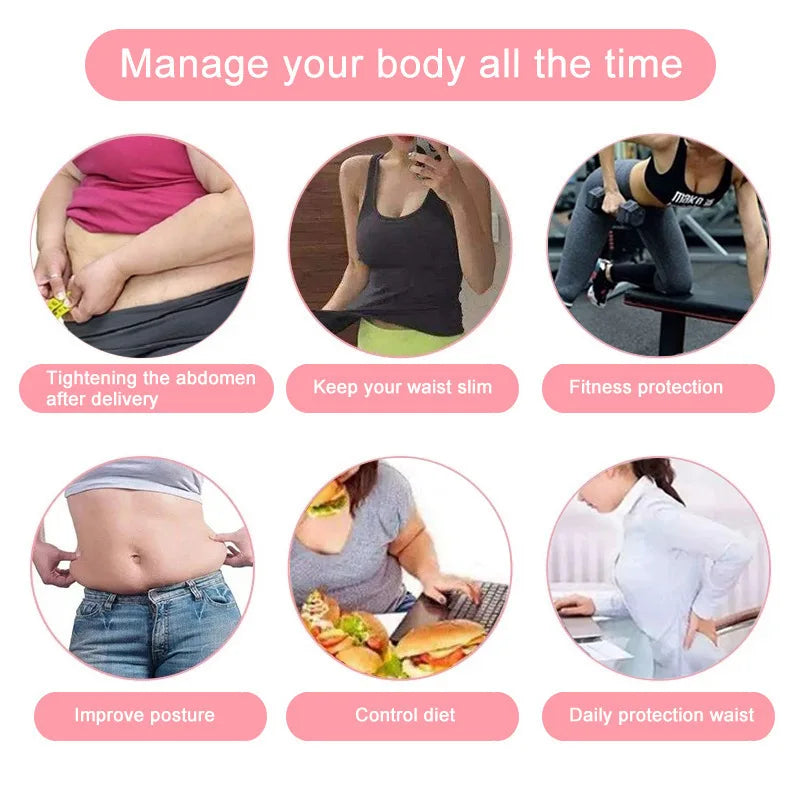 Unisex Waist Trainer Slimming Body Shaper Fitness Belt Sport Girdle Sweat Trimmer Workout Cincher Shapewear for Weight Loss Fat Burning