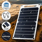 35W Portable Waterproof Solar Panel with USB
