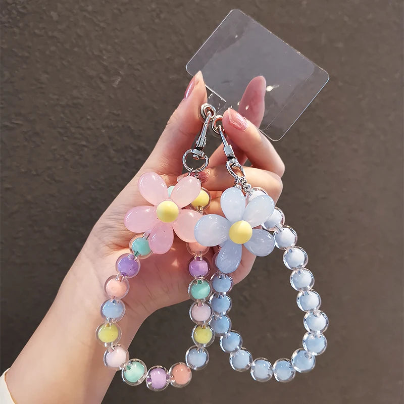 Colorful Macaron Bead Phone Lanyard