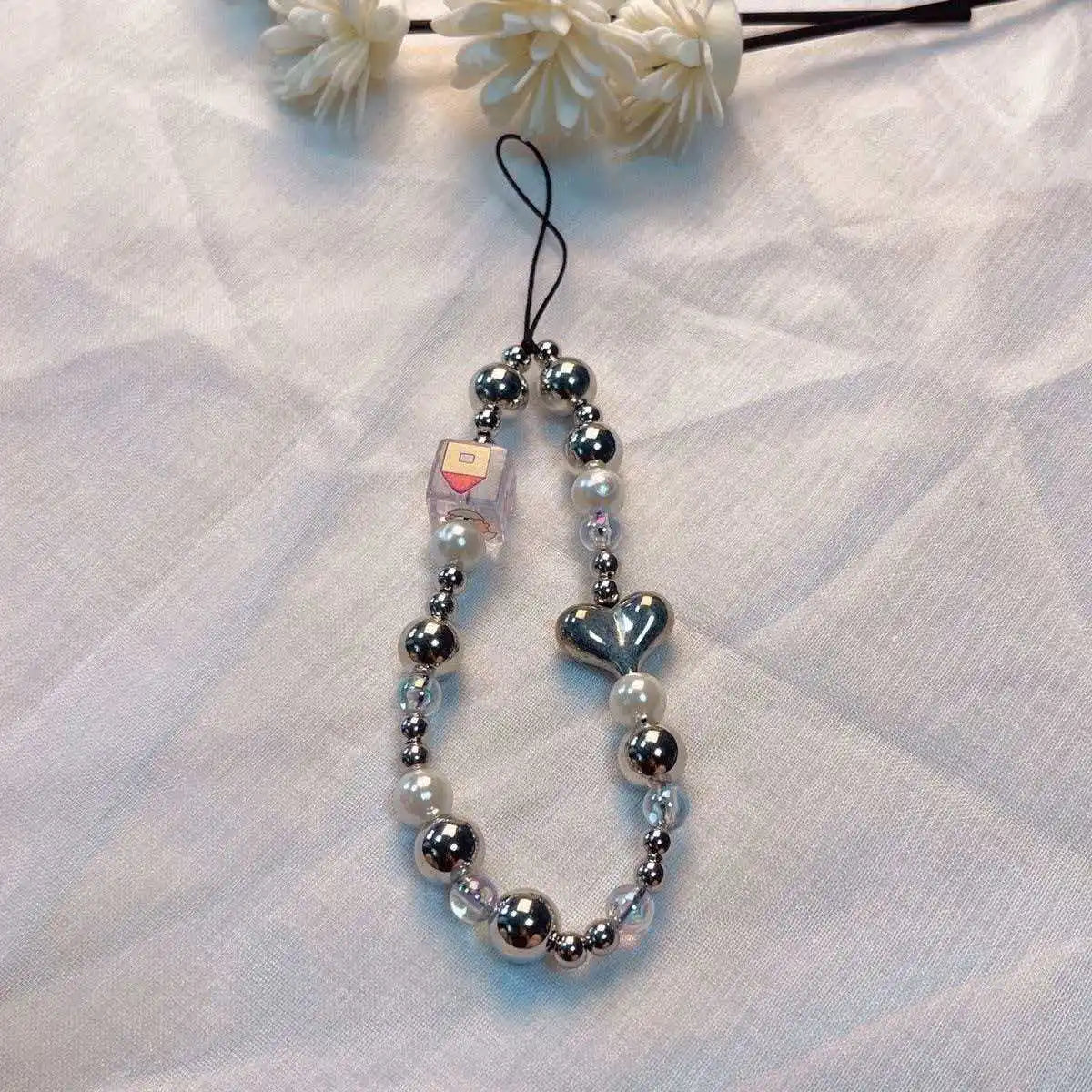 Colorful Macaron Bead Phone Lanyard