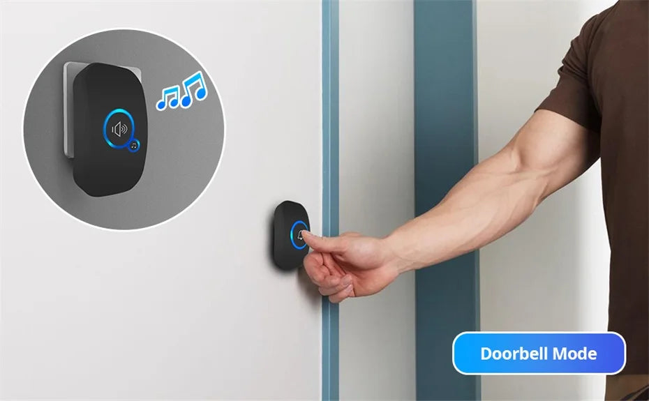 Wireless Doorbell Kit – Waterproof with Plug-In Receiver