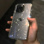 Pink Glitter Bling Clear Soft Case for IPhone 17 Air 16 15 14 13 12 11 Pro Max Plus 17Pro 16Pro 16e I Phone Women Fundas Cover