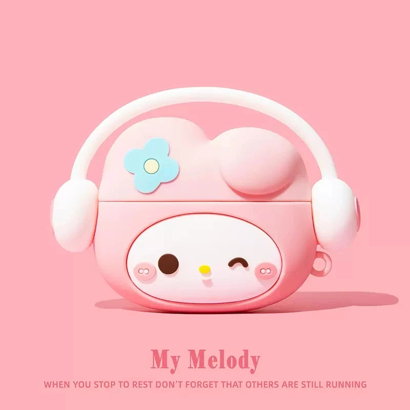 KT Kuromi Melody Silicone Earphone Case for Airpods 1/2/3/4 Pro/Pro 2/Pro 3 - Protective Cover Accessory