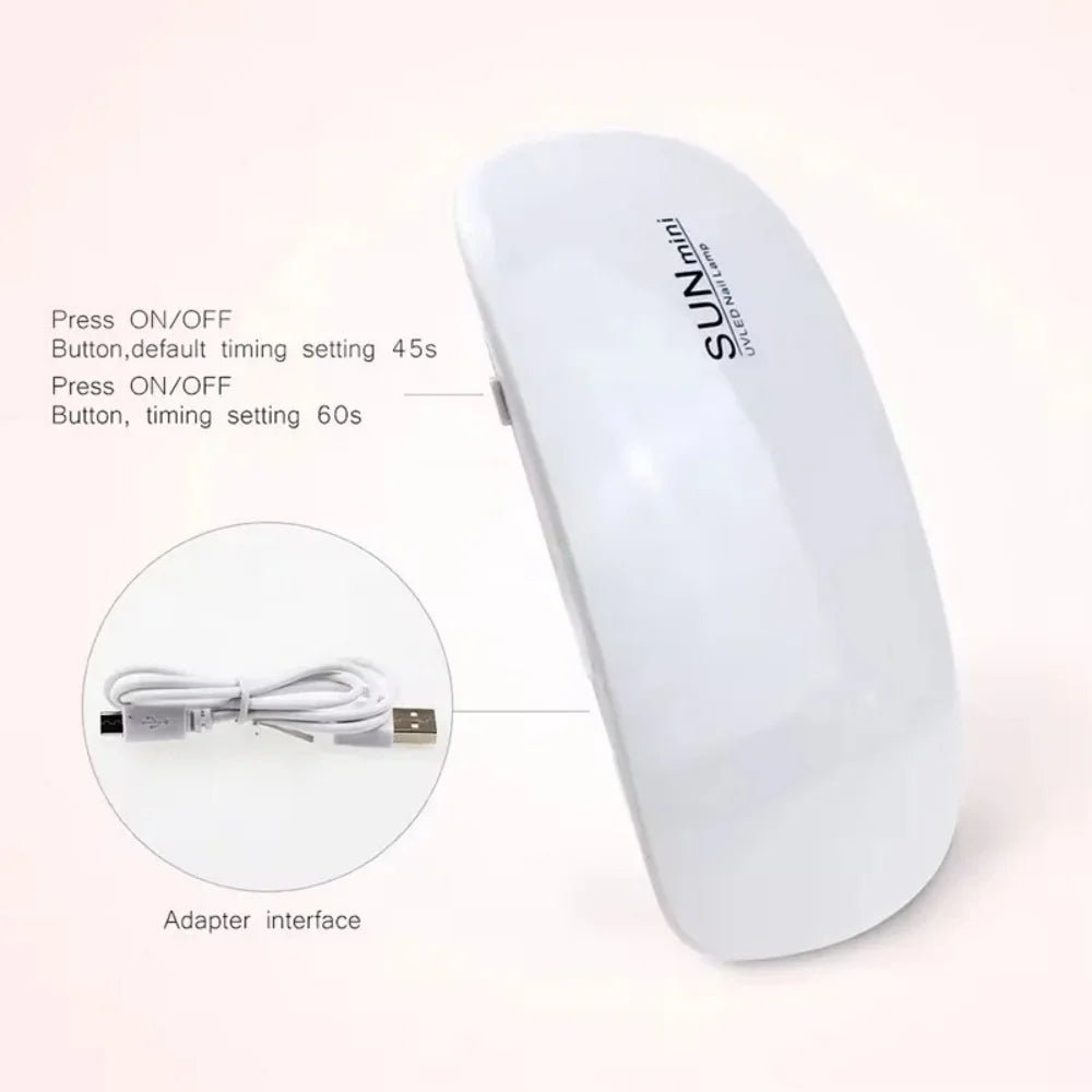 6W Foldable UV LED Nail Lamp with USB