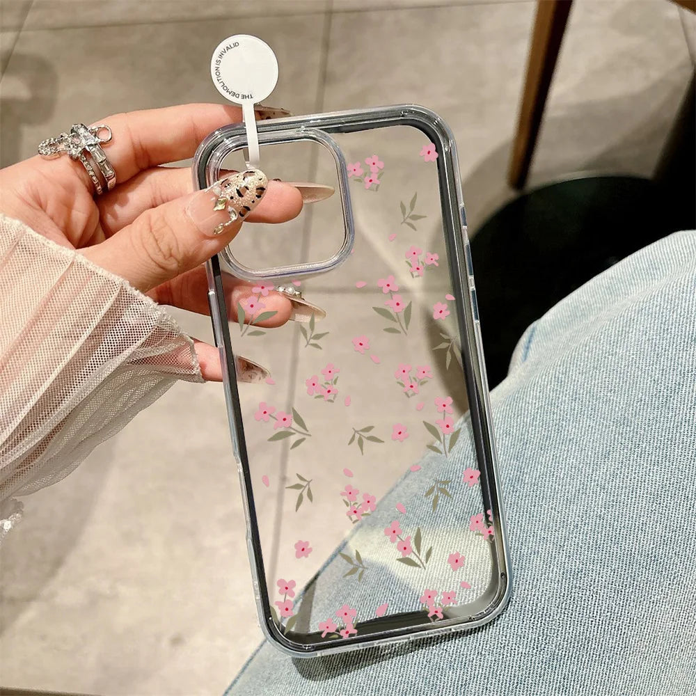 Transparent Flower Silicone iPhone Case