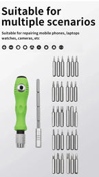 Mini 32-in-1 Precision Screwdriver Set Magnetic Phillips Bits Multifunctional Hand Repair Tool Kit for Phone Watch Glasses PC