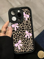 Leopard Print Bow iPhone Case – Shockproof