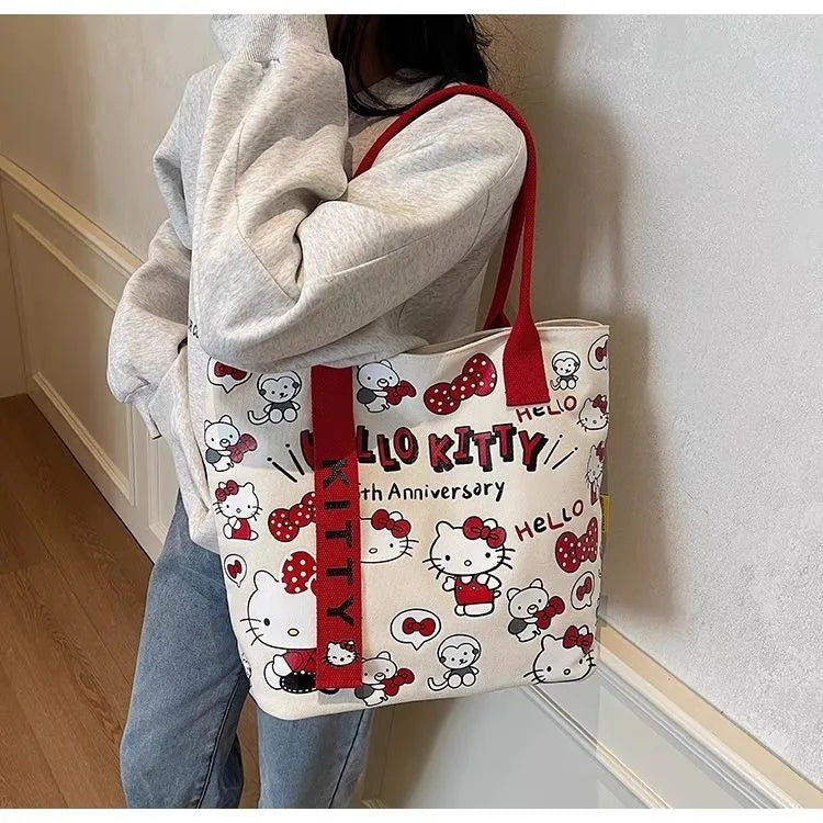 Kawaii Sanrio Hello Kitty Canvas Shoulder Bag