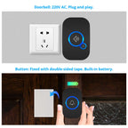Wireless Doorbell Kit – Waterproof with Plug-In Receiver