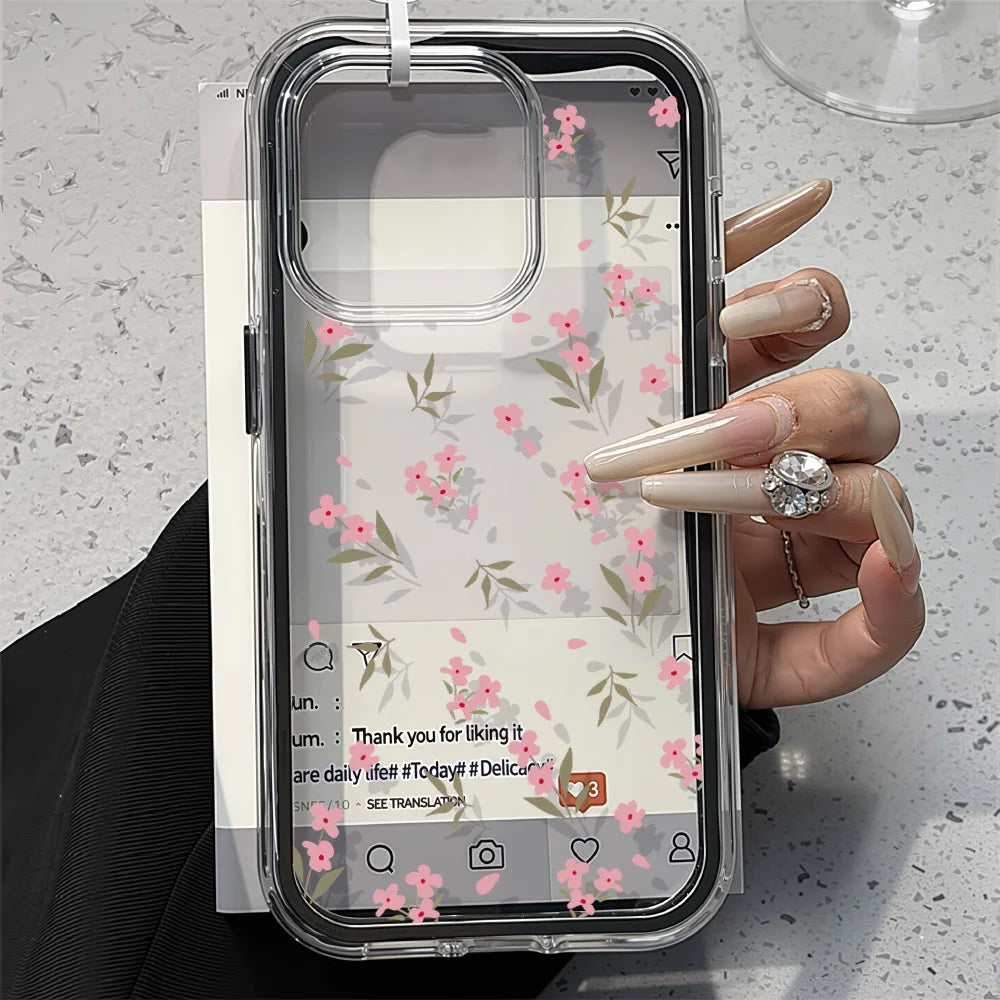 Transparent Flower Silicone iPhone Case