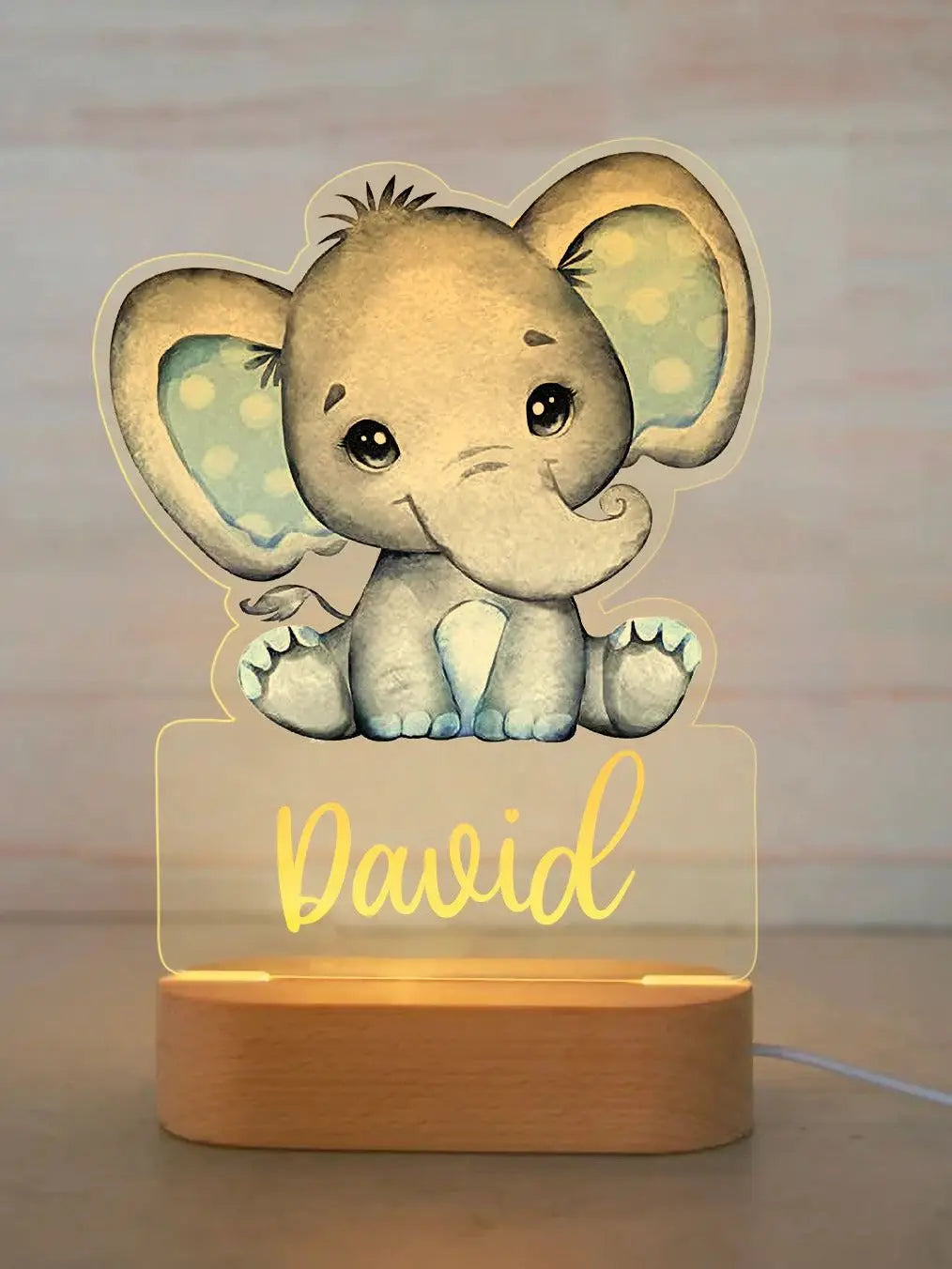 Custom Name Animal Night Light for Kids