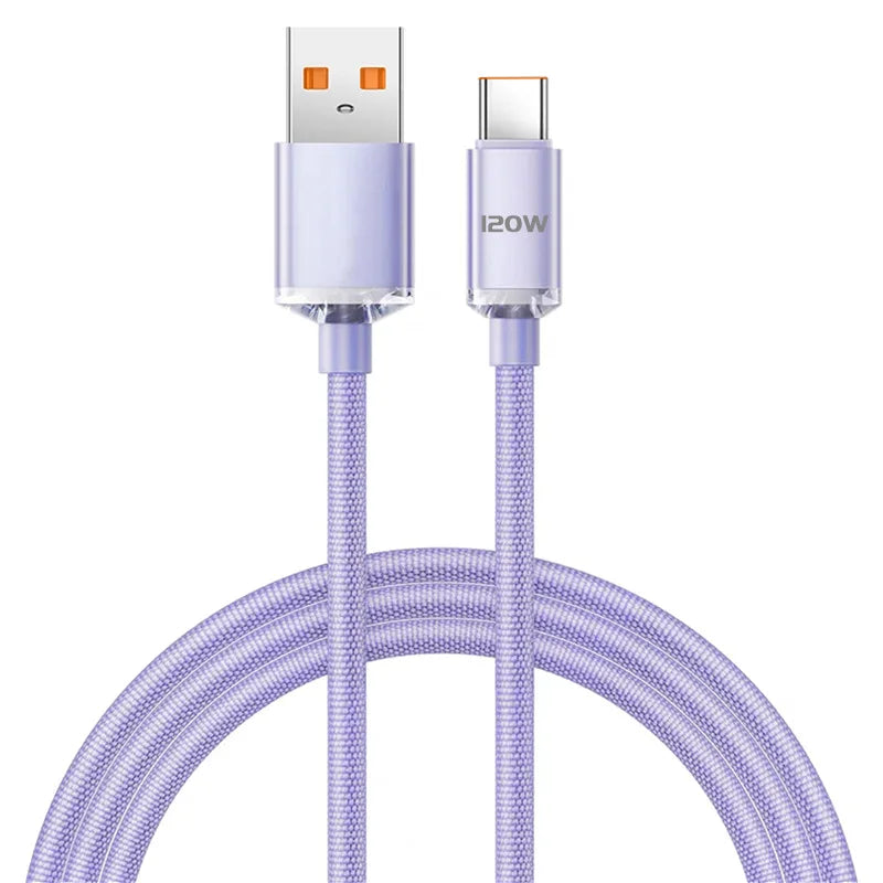 120W USB-C to USB-C Fast Charging Cable for Samsung & Android