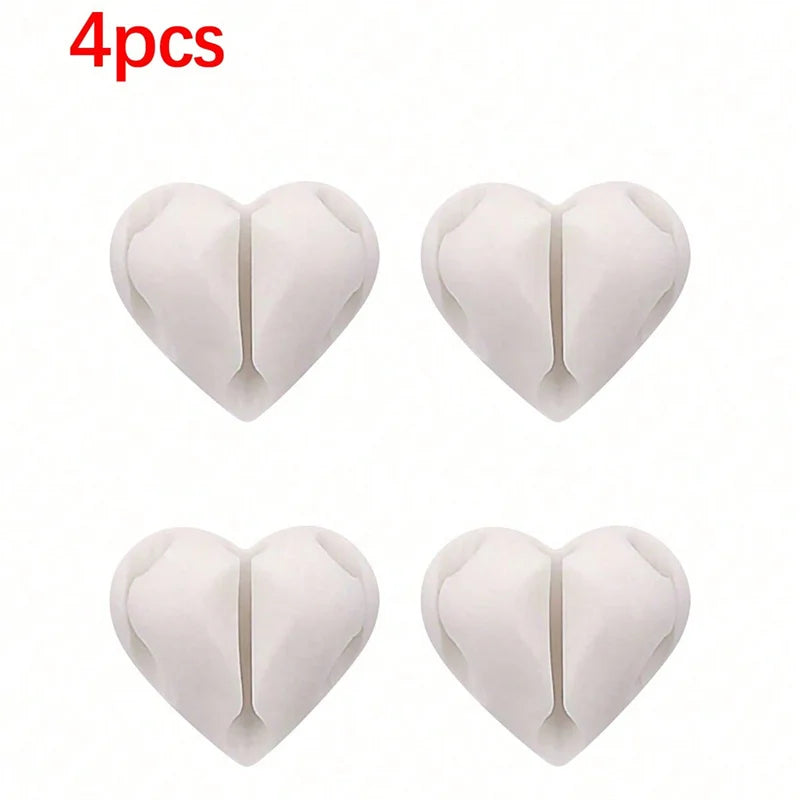 Heart-Shaped Cable Winder & Organizer Clips