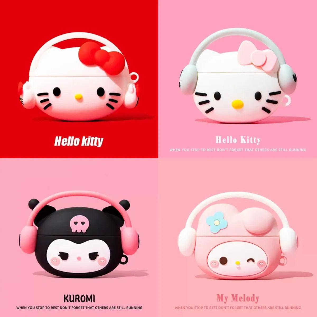 KT Kuromi Melody Silicone Earphone Case for Airpods 1/2/3/4 Pro/Pro 2/Pro 3 - Protective Cover Accessory