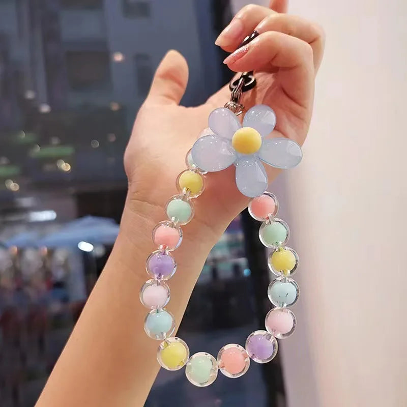 Colorful Macaron Bead Phone Lanyard