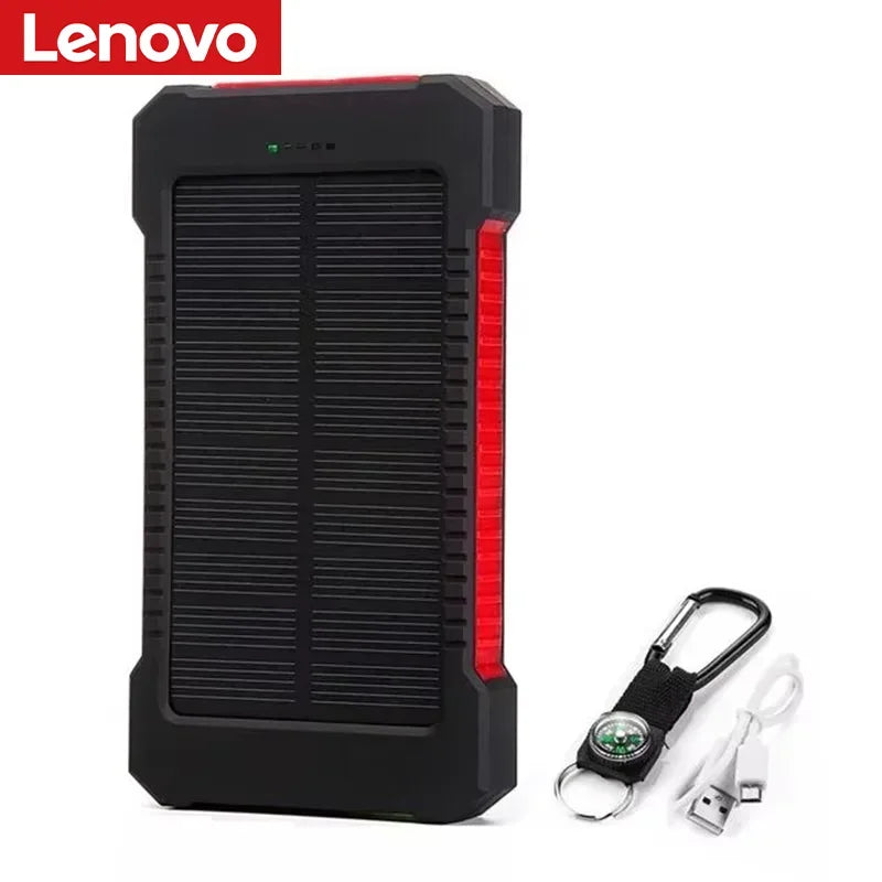 Lenovo Solar Power Bank – Large Capacity Fast Charger