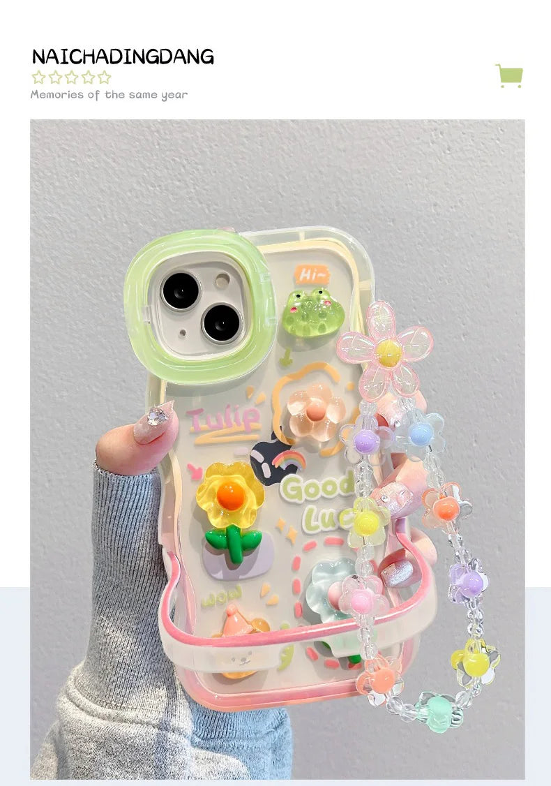 Flower Bracelet Chain Phone Case for iPhone